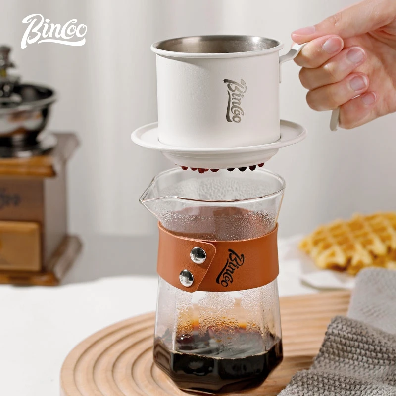 Bincoo Stainless Steel Coffee Filter Infuse Cup Vietnamese Coffee Dripper Maker Pot Portable Coffee Dripper French Press pot - Image 4
