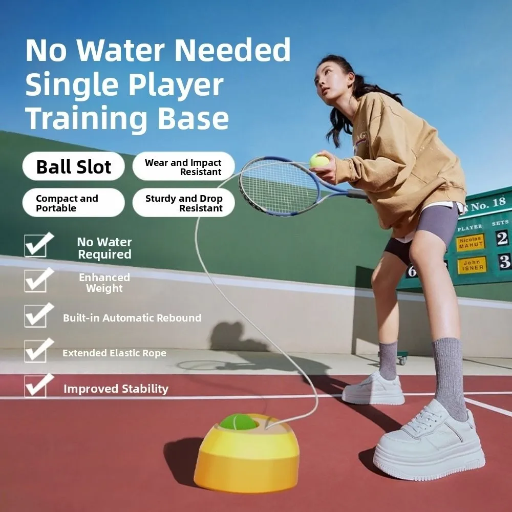 Entrenador de tenis en forma de corazón, Base telescópica de autoestudio de alto rebote, sin inyección de agua, dispositivo de práctica de tenis, Base primaria