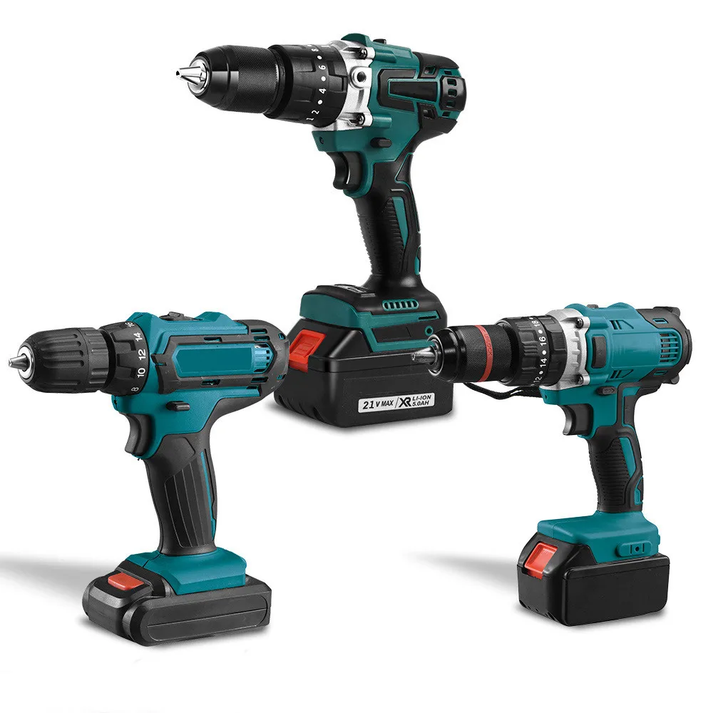 Electric Drill Household 21v Lithium Battery Pistol Drill Power Tool High Power Brushless Hand Drill Makita 전동드릴 드릴 충전드릴 전동 드릴