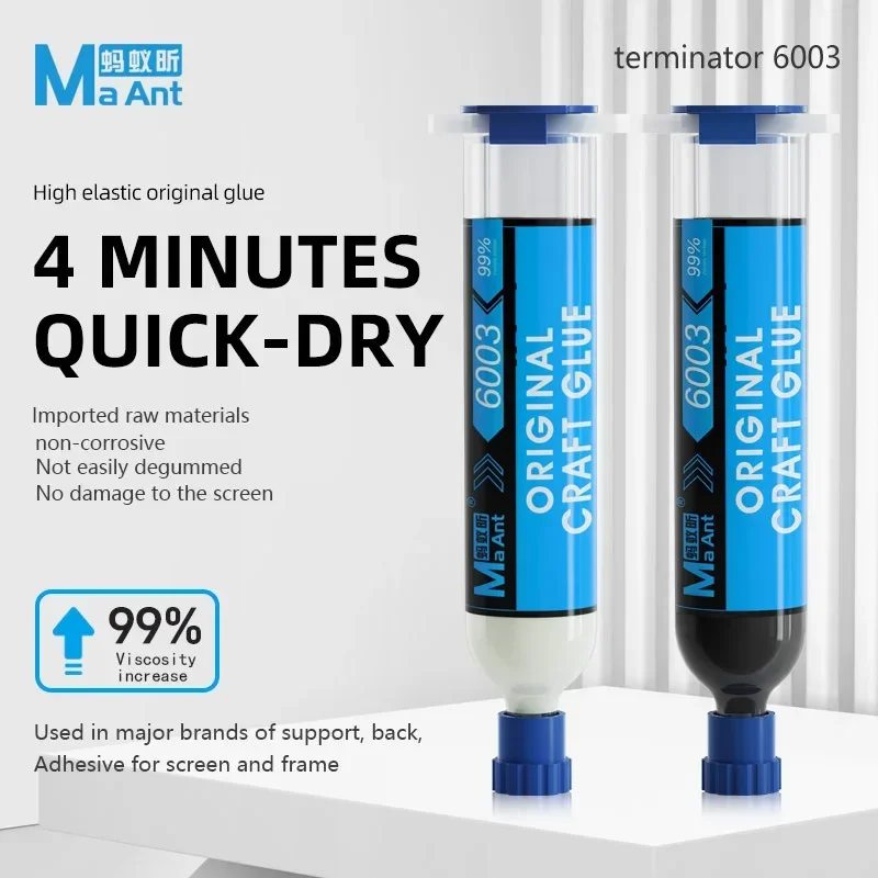 MaAnt 6003 Terminator High Elastic Original Glue 30ml for Mobile Phone Back Cover LCD Multi Purpose Adhesive Repair Glue Tools