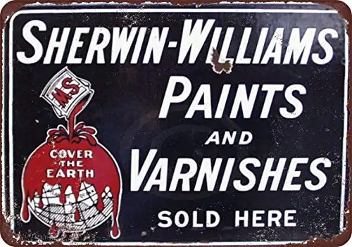 Kexle Wall Retro Style Decor Art Garage Metal Signs Vintage Tin Sign 8 x 12 Basement Ranch Sherwin Williams Paints Varnishes Vin