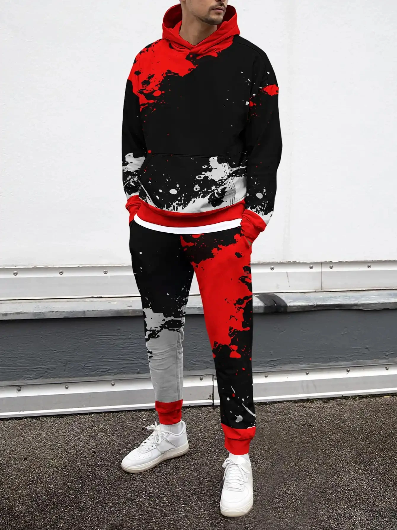 

Creative Art Design 3D Print Men Tie Dye Harajuku Style Tracksuit Hoodie 2Pcs Sets Stylish Comfortable Streetwear Tracksuit