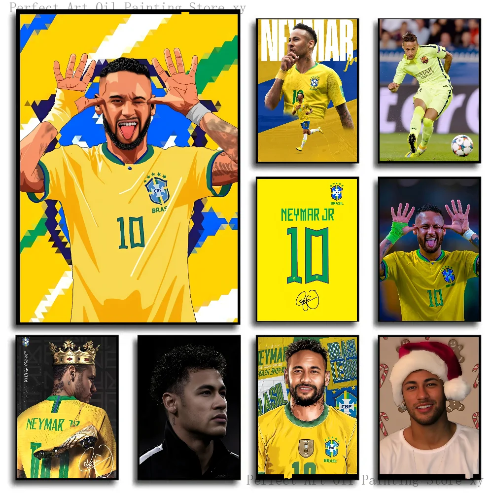 N-Neymar Poster Paper Print Home Living Room Bedroom Entrance Bar Cafe Art Painting Decoration