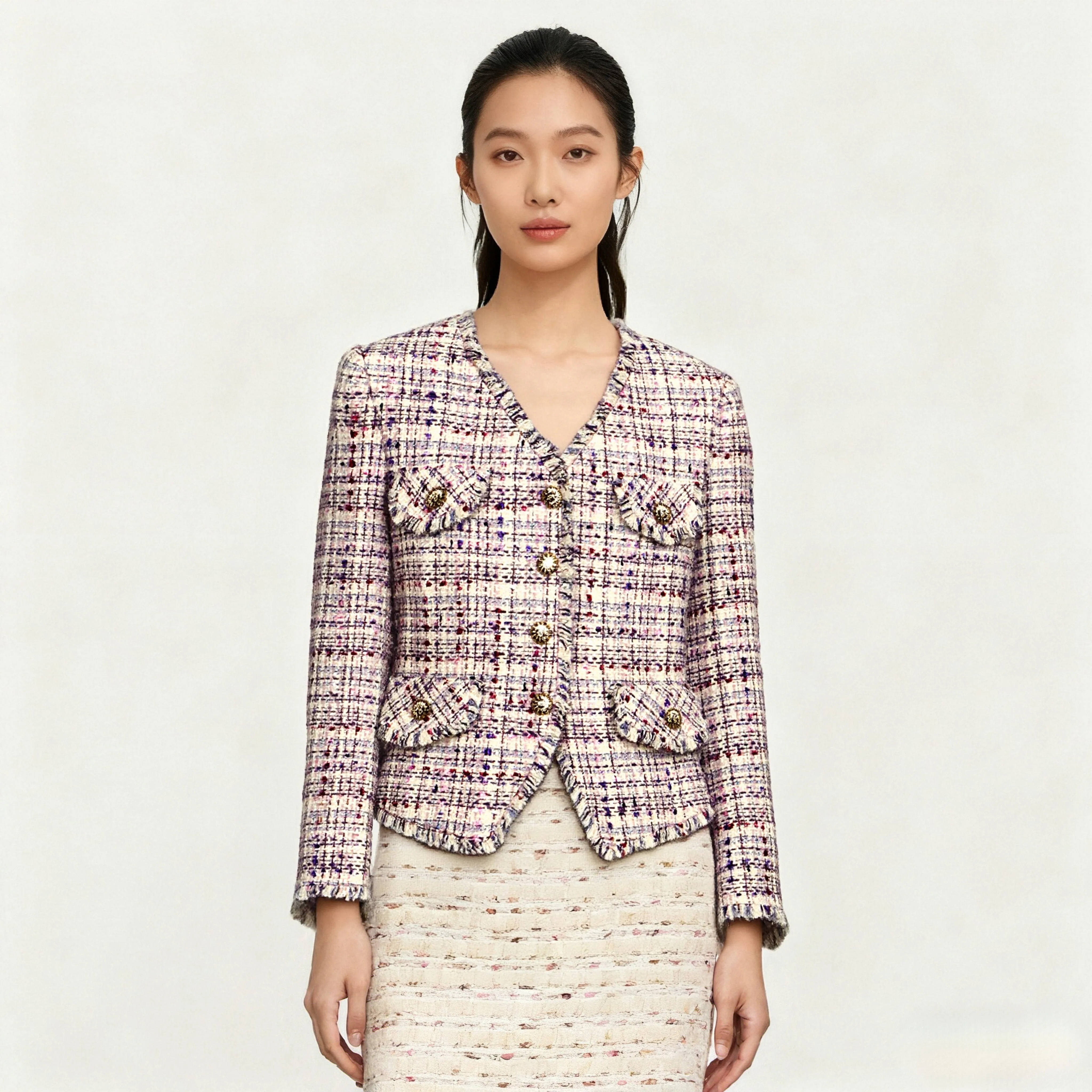 

Однобортный пиджак в ароматном стиле с v-образным вырезом, элегантный дизайн, элитная светская мода, новая композиция