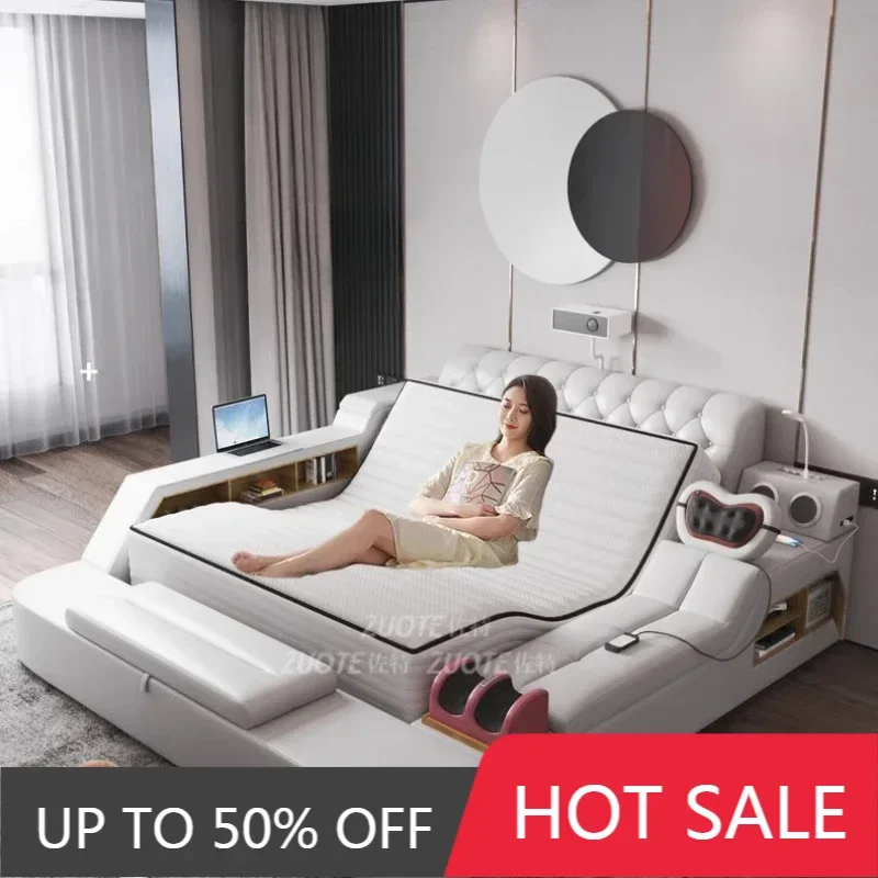 

Bedroom Furniture Smart Queen Bed Frame Storage Beds Double Container Full King Size Mattress Murphy Luxury Loft Day Home