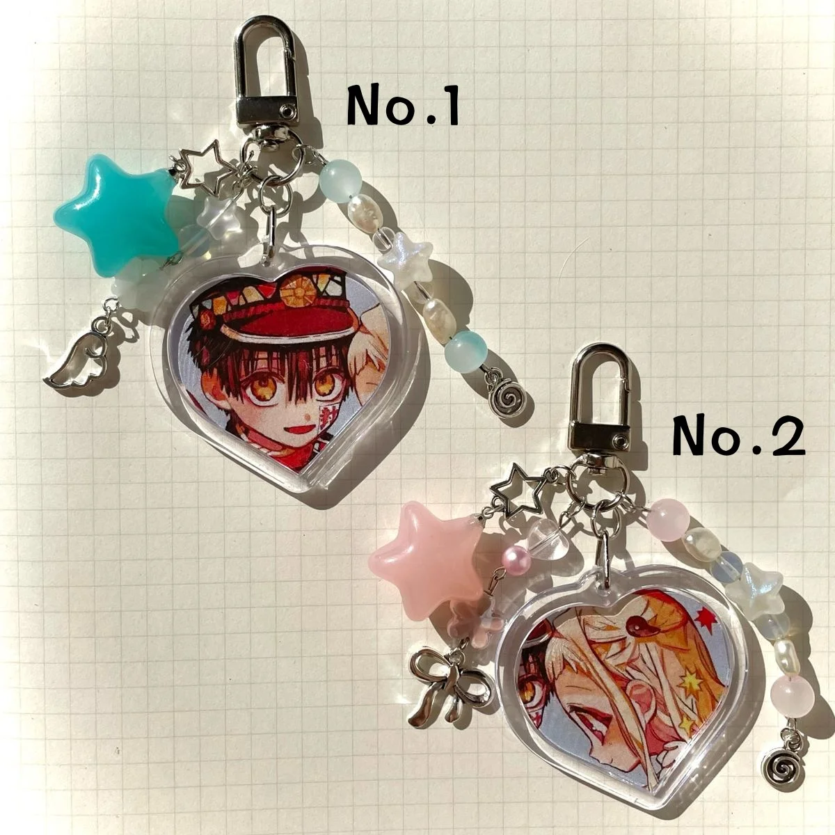 Handmade hanako matching keychains Y2K jewelry