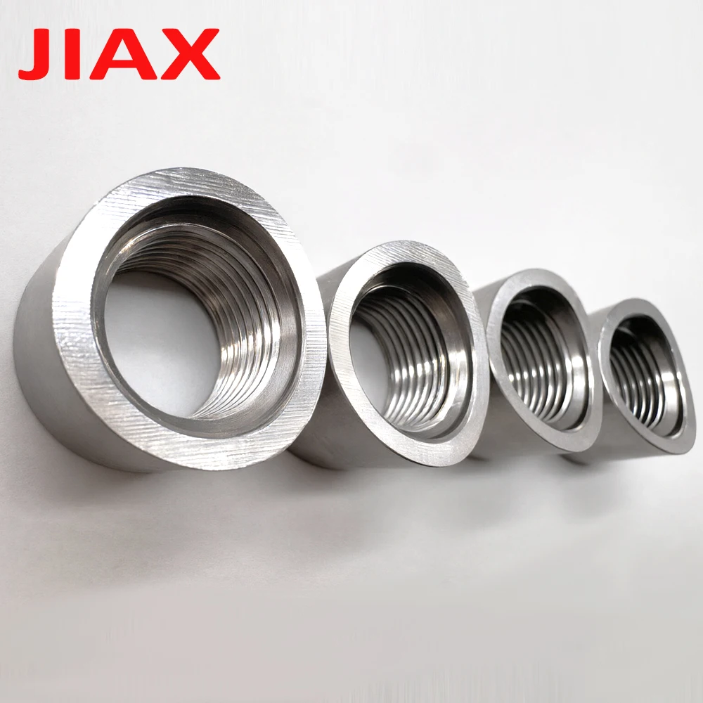 4PCS Stainless Steel O2 Sensor Weld Bung M18x1.5 Curve Notched Nut Plug Universal LS Swap Exhaust Parts