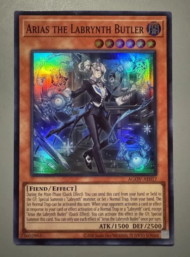 

Yugioh KONAMI Duel Monsters AGOV-AE017 Arias the Labrynth Butler Super Rare Asian English Collection Mint Card