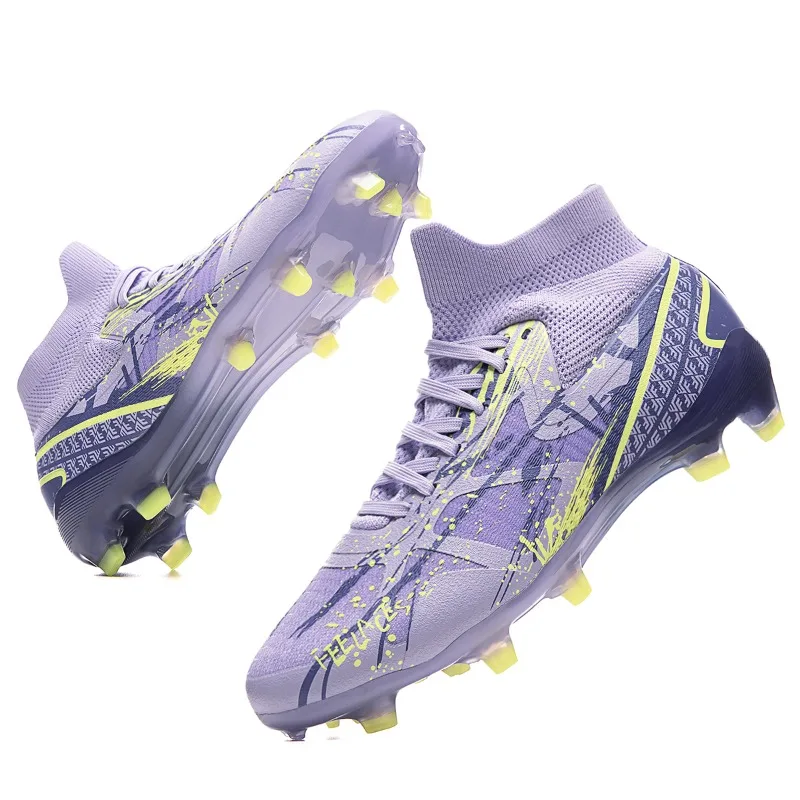 

New Men Soccer Shoes Sport Outdoor Adult Football Boots Match Unisex Cleats Ultralight Non-Slip Comfortable Grass High-quality