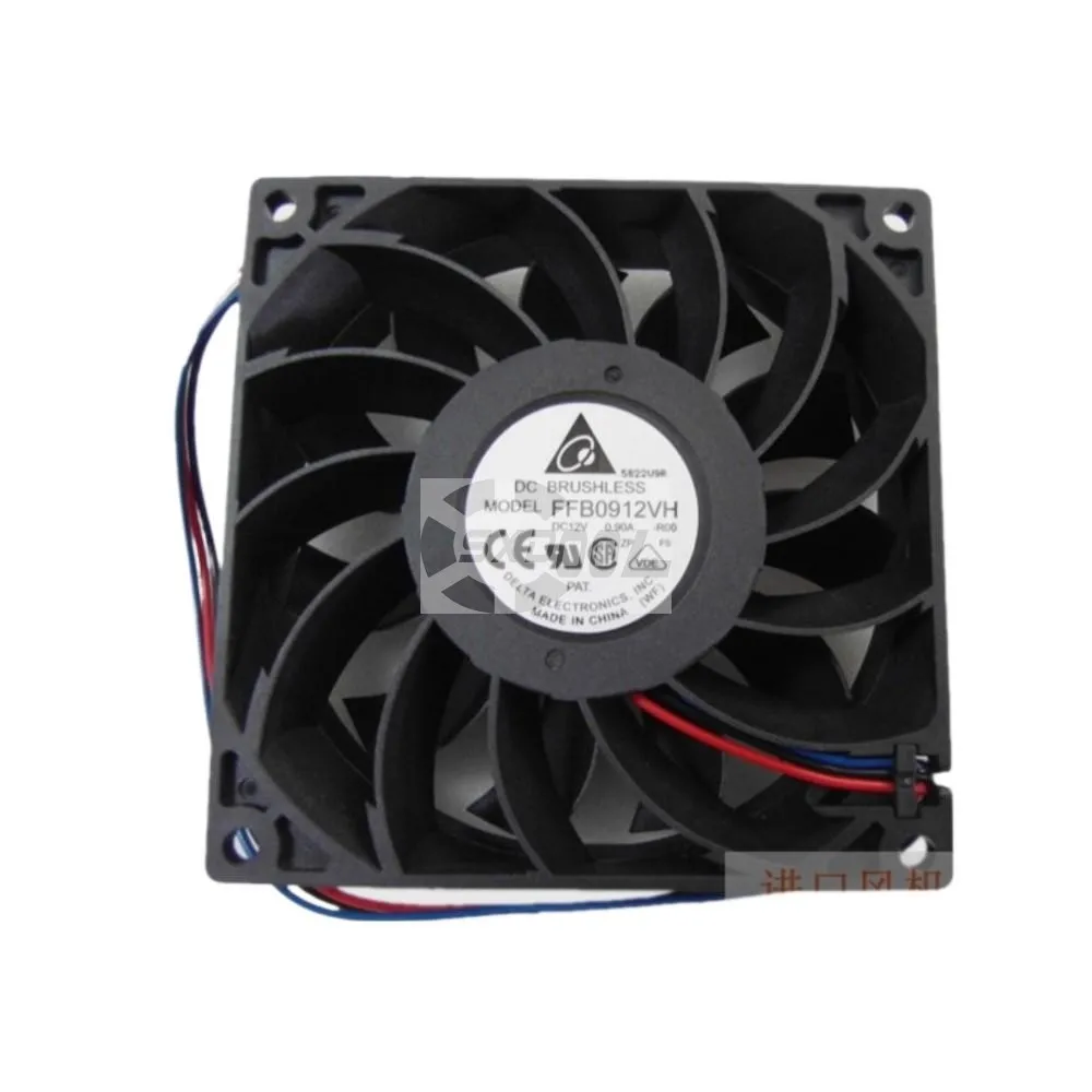 92mm Fan for Delta FFB0912VH 12V 0.9A High-Pressure Cooling 3700RPM 81.97CFM Alarm Signal Industrial Server