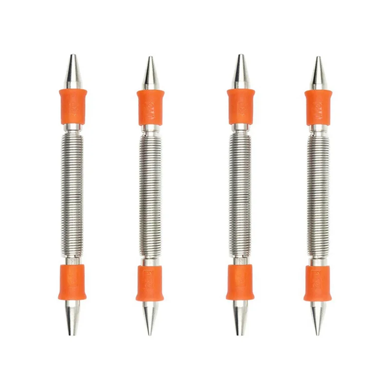 

A02M-4 шт. Набор пружинных инструментов 1/32 дюйма, 1/16 дюйма, 3/32 дюйма, 1/8 дюйма Дырокол для ногтей, подпружиненный набор для удаления заклепок для дерева