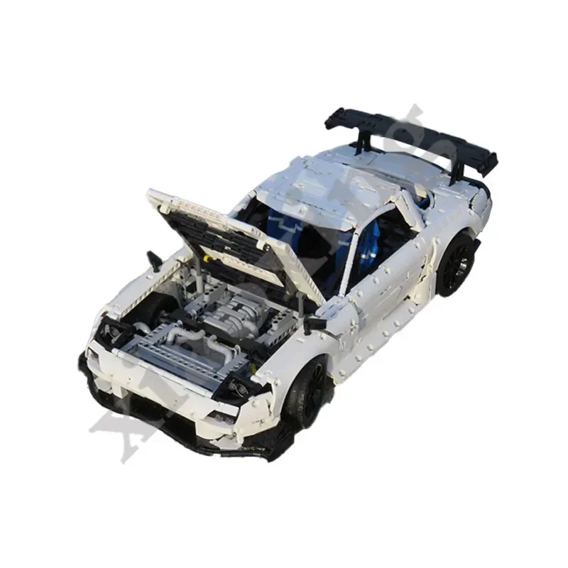 Super Sports Car Building Blocks para Crianças e Adultos, Static Edition Kit, Brinquedos Educativos, Conjunto de Presentes de Aniversário, Novo, MOC-46448, RX7 FD