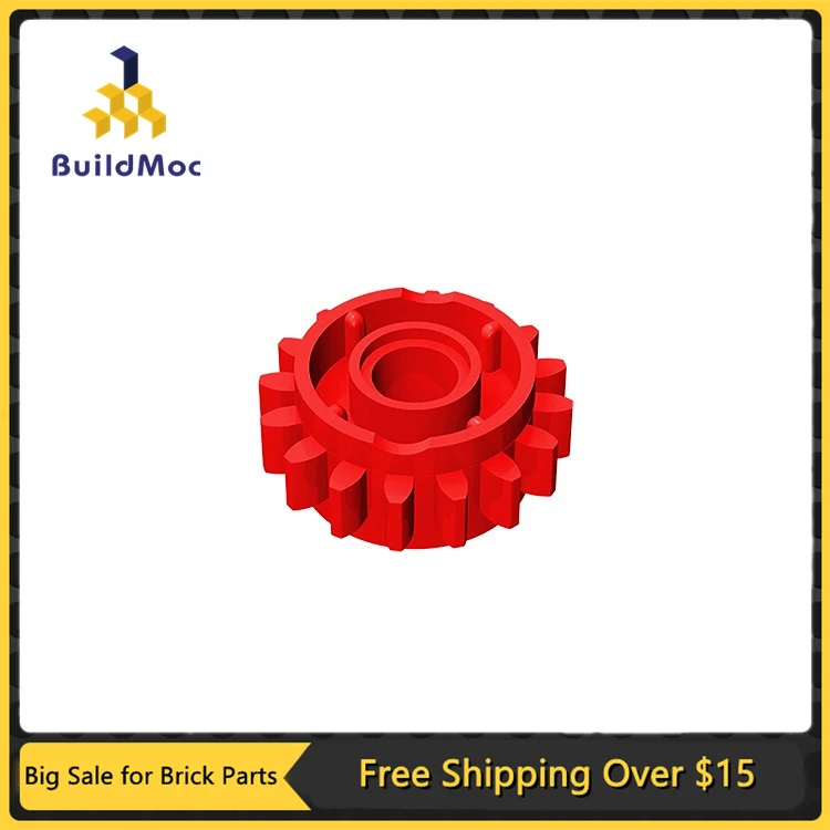 10Pcs MOC Parts 18946 Gear 16 Tooth with Clutch on Both Sides Brick Building Block Particle DIY Kid Brain Game Toy Birthday Gift