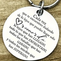 1PC Inspirational Keychain Son To Daughter My Grandson To My Granddaughter To My Sister Brother
