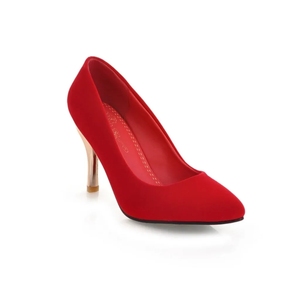 Fashion High Heels Pumps Woman Shoes Black Red Blue Women\'s Heeled Shoes Party Office Wedding Shoes Ladies Large Size 32-48 T522