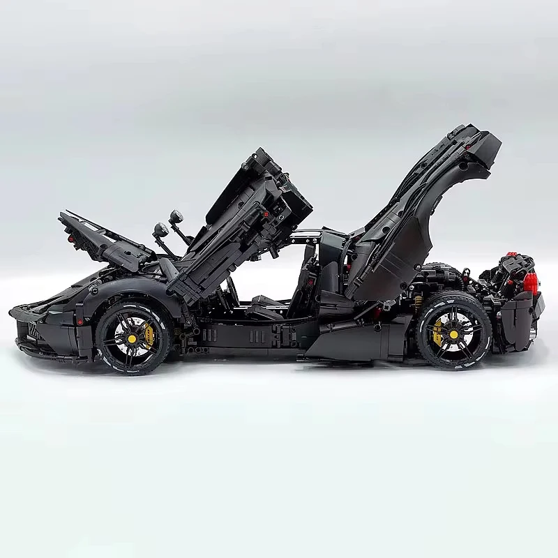 Highly difficult MOC-C61505 Technical Black Super Sports Car Hypercar Model Building Blocks Bricks Puzzle Toy Christmas Gift Kid