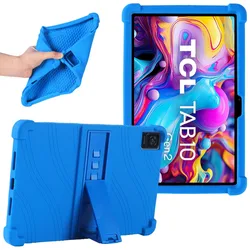 4 Thicken Cornors Silicone Cover with Kickstand For TCL Tab 10 Gen 2 Case 8496G 10.36