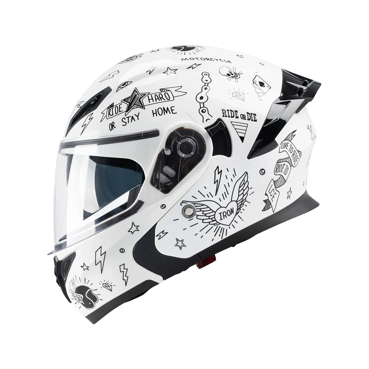 

personalities Motorcycle Helmet Double Layer Dual Lens HelmetFull Face Helmet Modular Flap Casco capacetes