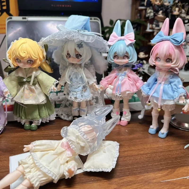 ジャンプムーンタイムウサギ BJD 人形 12 ポイント可動玩具グッズブラインドボックスギフトすべての年齢層向けの本物の食用以外の装飾品