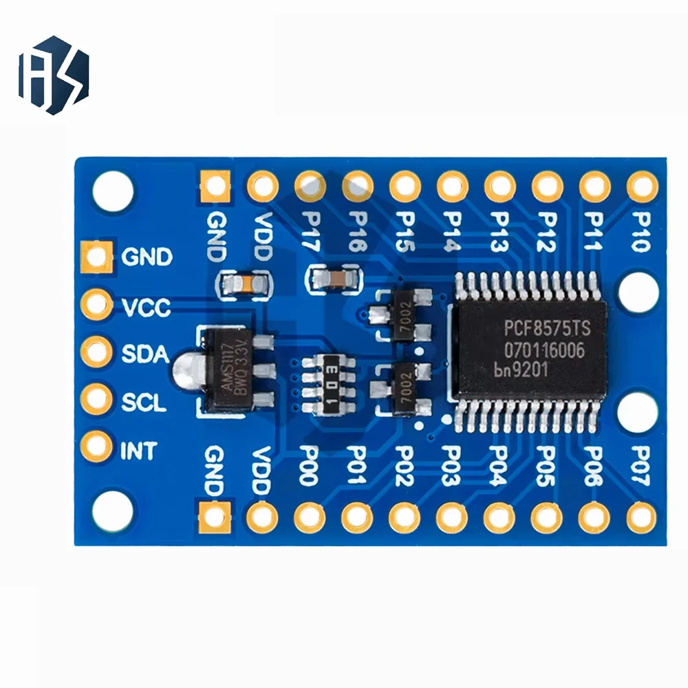 Módulo Expansor GPIO PCF8575 I2C – Extensor de Porta E/S Bidirecional de 16 Canais para Arduino, Raspberry Pi