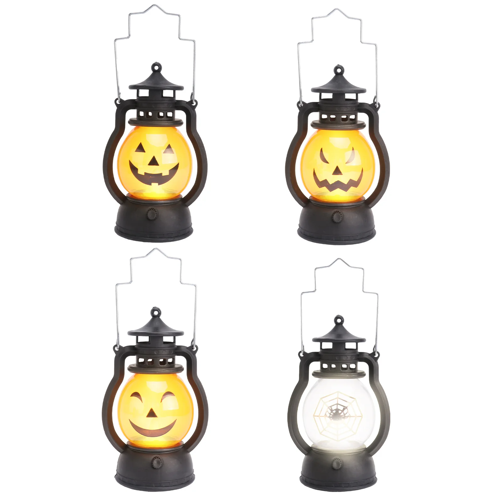 4 قطعة LED الرجعية هالوين اليقطين ضوء الليل ديكور للحزب والمنزل هالوين اليقطين مصباح مصباح ديكور للحزب #5