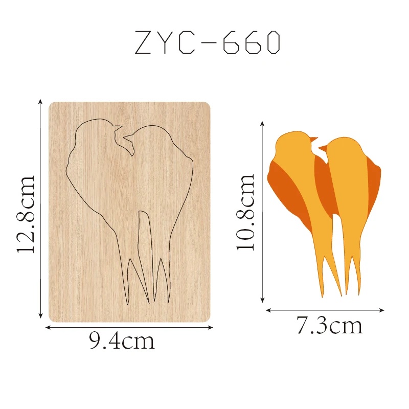 ZYC-660 bird wooden cutting mold suitable for diecutting machines