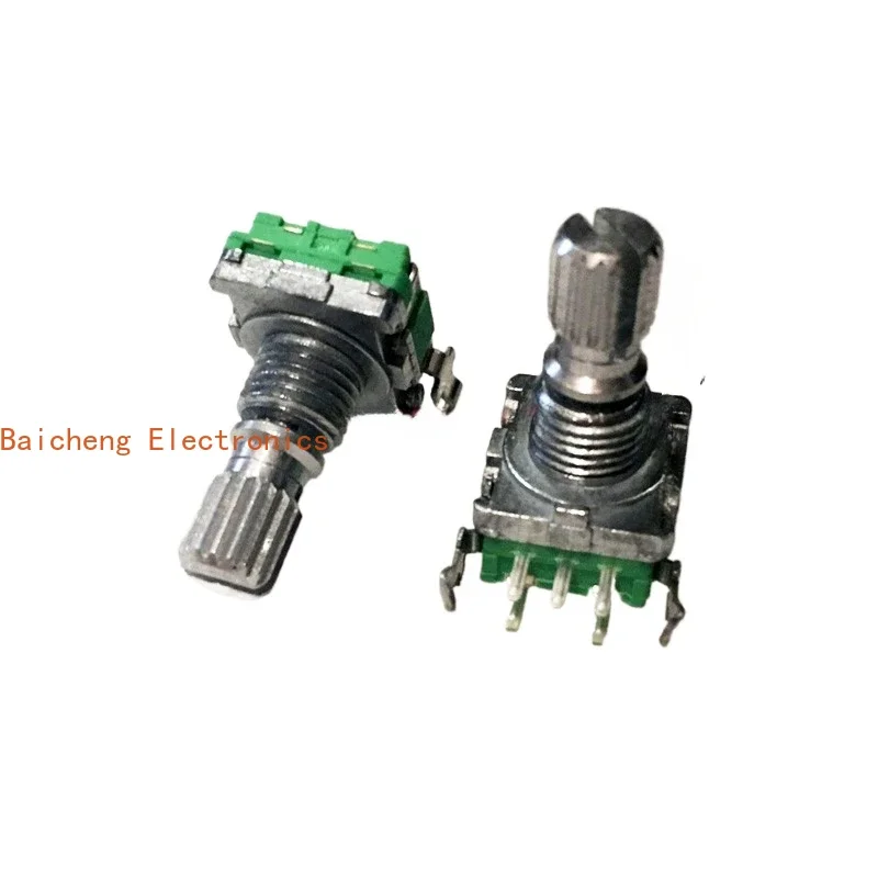 10PCS EC11 encoder horizontal side adjustment with switch 20 fixed points 20 pulse rotation volume 15 flower axis