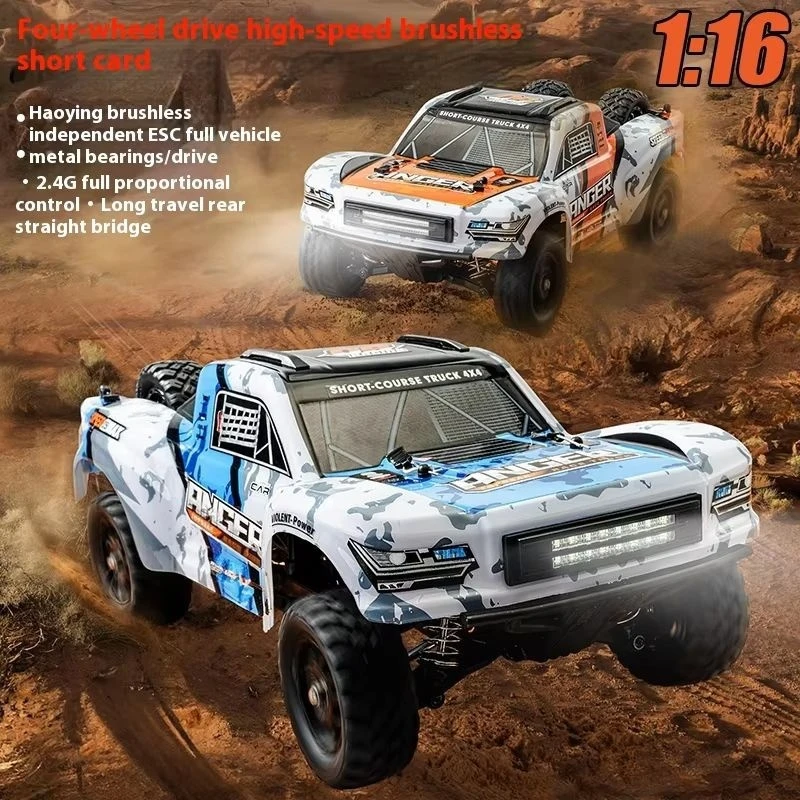 Coche todoterreno sin escobillas a escala 1:16, camión de caja corta 3100A, Control giroscópico con tracción en las 4 ruedas, vehículo de juguete con Control remoto de función completa