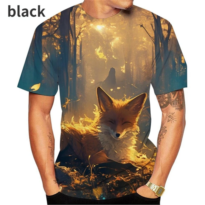 

Kawaii Fox 3D Printed T-shirt Men Women Casual Breathable Short Sleeve Tees Kids Cute Animal Print Comfortable O Neck T Shirt
