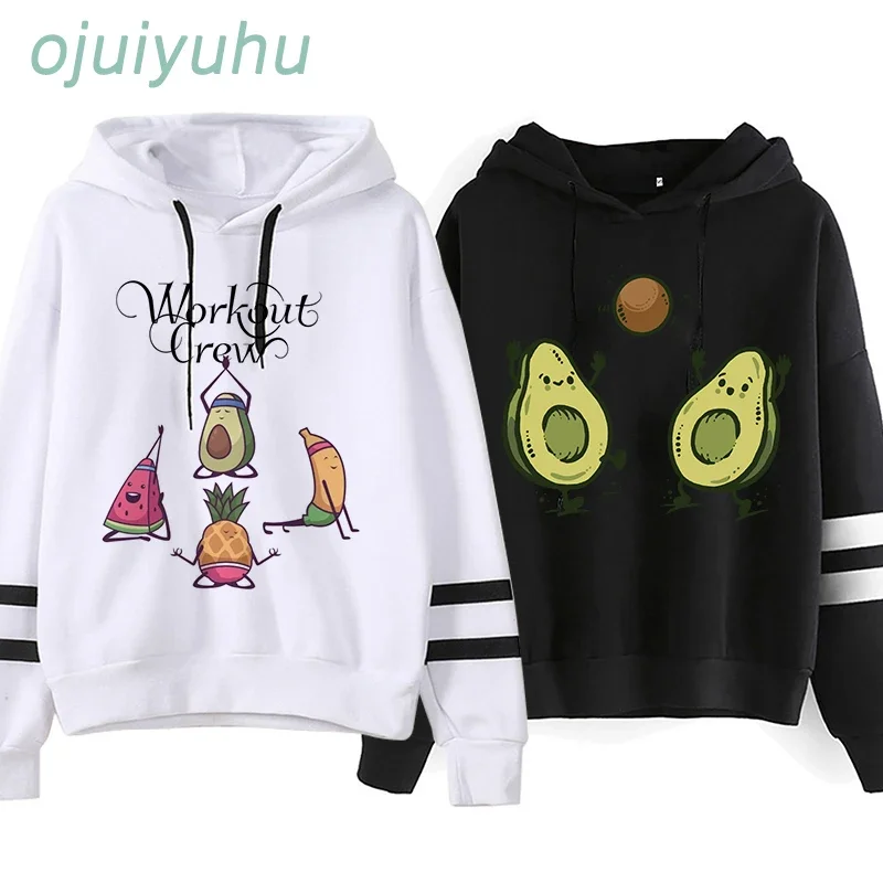 

Hot Kawaii Small Fresh Vegan Hoodies Graphic Avocado Hooded Grunge Funny Cartoon Avocado Sweatshirt Fashion Cute Hoody Female