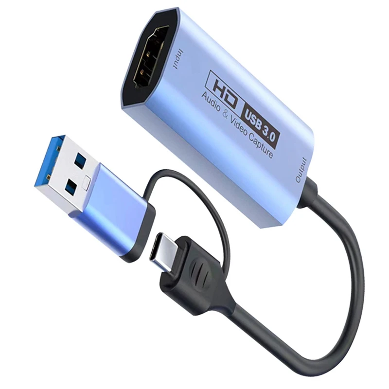 Tarjeta de captura de Audio y vídeo USB, juego de captura HD, grabación en vivo, Colector de vídeo