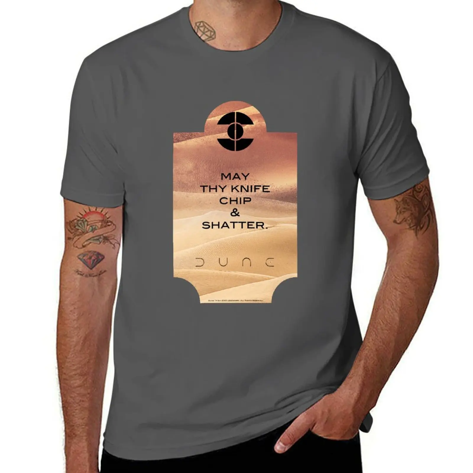

May thy knife chip & shatter. T-Shirt Basic Simple Casual Short Sleeve Tee