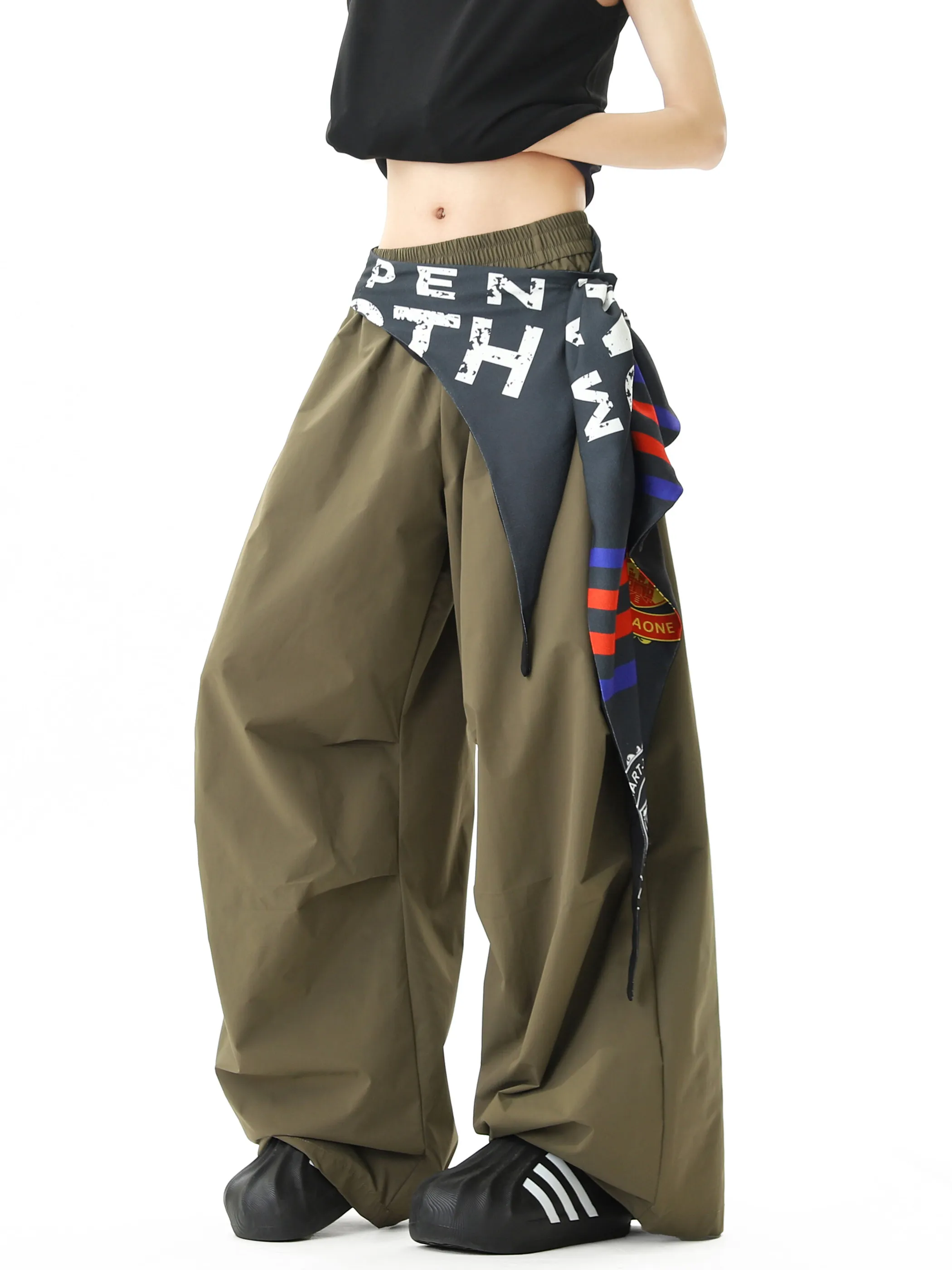 

Американские ретро-брюки для хип-хопа, мужские и женские, летние повседневные брюки, широкие брюки-карго, рабочая одежда, брюки парашютиста