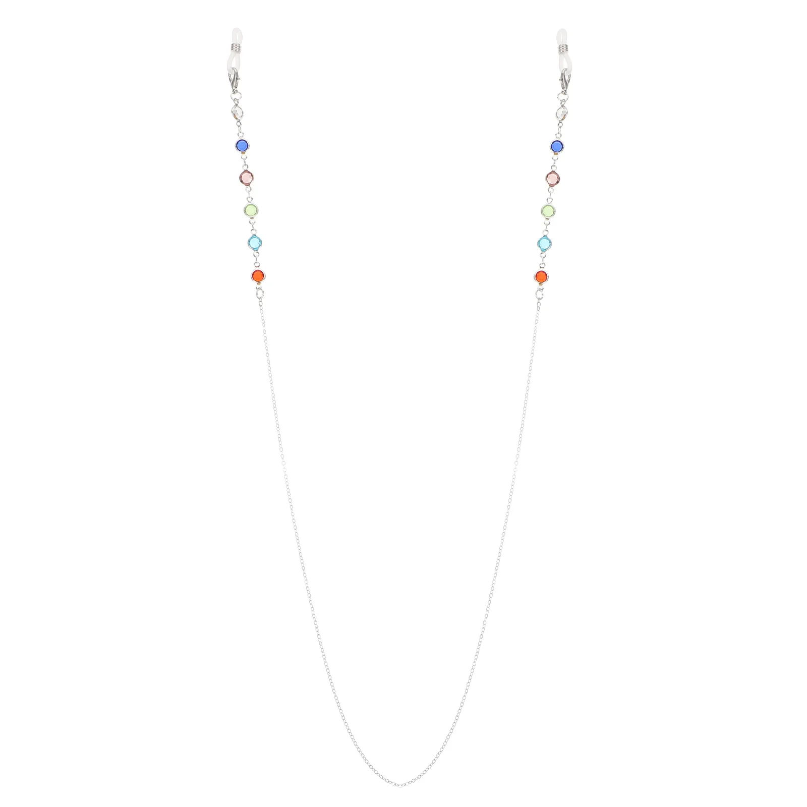 

1pc Sunglasses Lanyard Premium Metal Crystal Silica Gel Anti- Chain For Glasses Reading Eyewear Universal Glasses