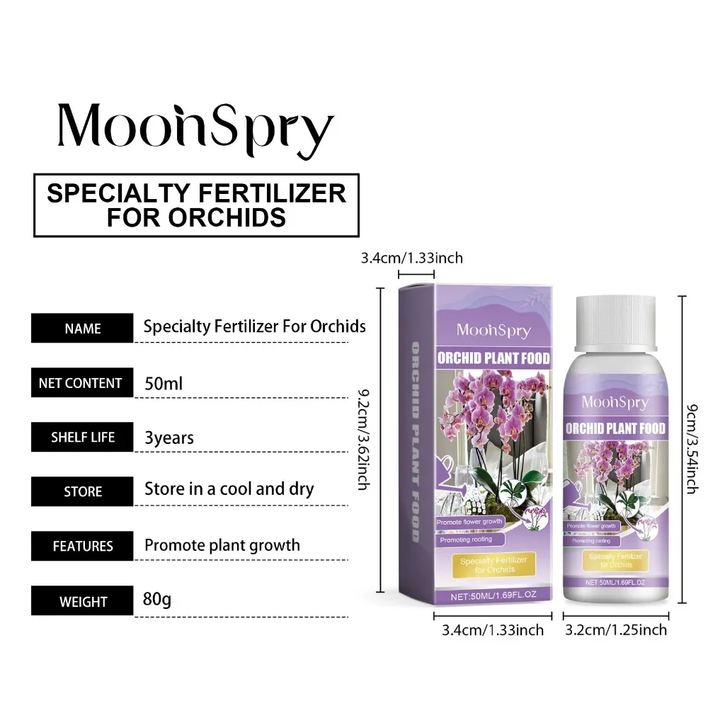 MoonSpry Orchid Plant Growth Agent Special Nutrient Solution for Flowers and Green Plants Orchids Potted Universal