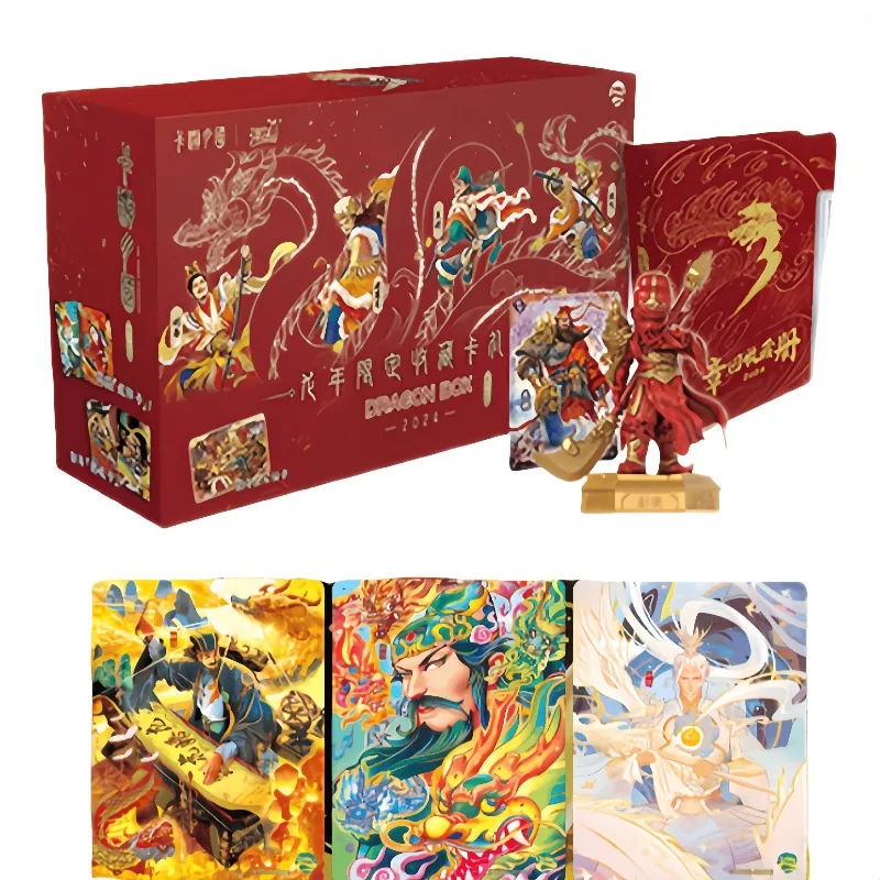 

KAYOU Three Kingdoms Qunying Yaoshi Cards Новогодняя подарочная коробка с альбомом Чизи ЧжисинаYear of the Dragon Коллекционные картыПодарок для детей