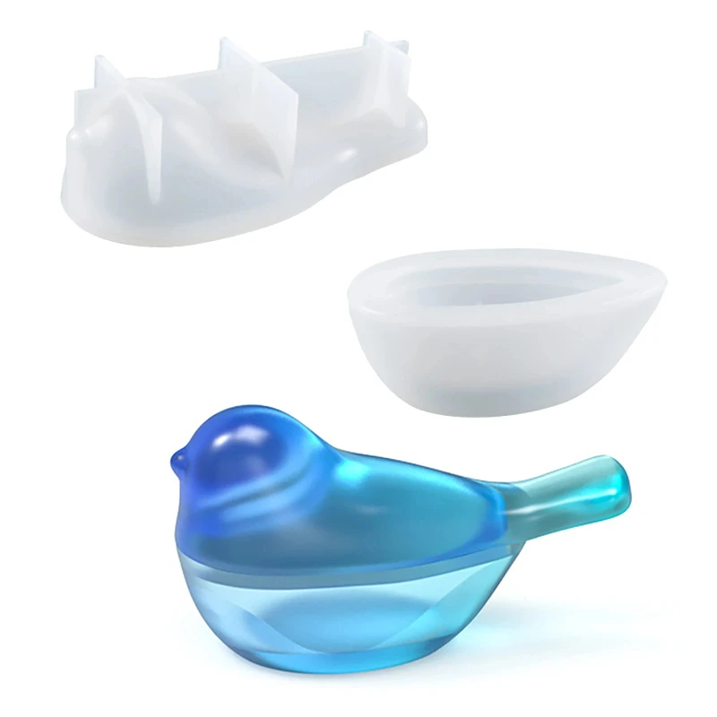 

3d кристаллическая форма для эпоксидной смолы, силиконовая креативная форма для хранения декора с птицами, легкое изготовление многоразовых изделий из смолы, принадлежности для изготовления ювелирных изделий