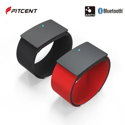 Fitcentの再充電可能な心拍数モニターアームバンドパンツBluetoothfor ppeloton zwift Garmin Wahoo