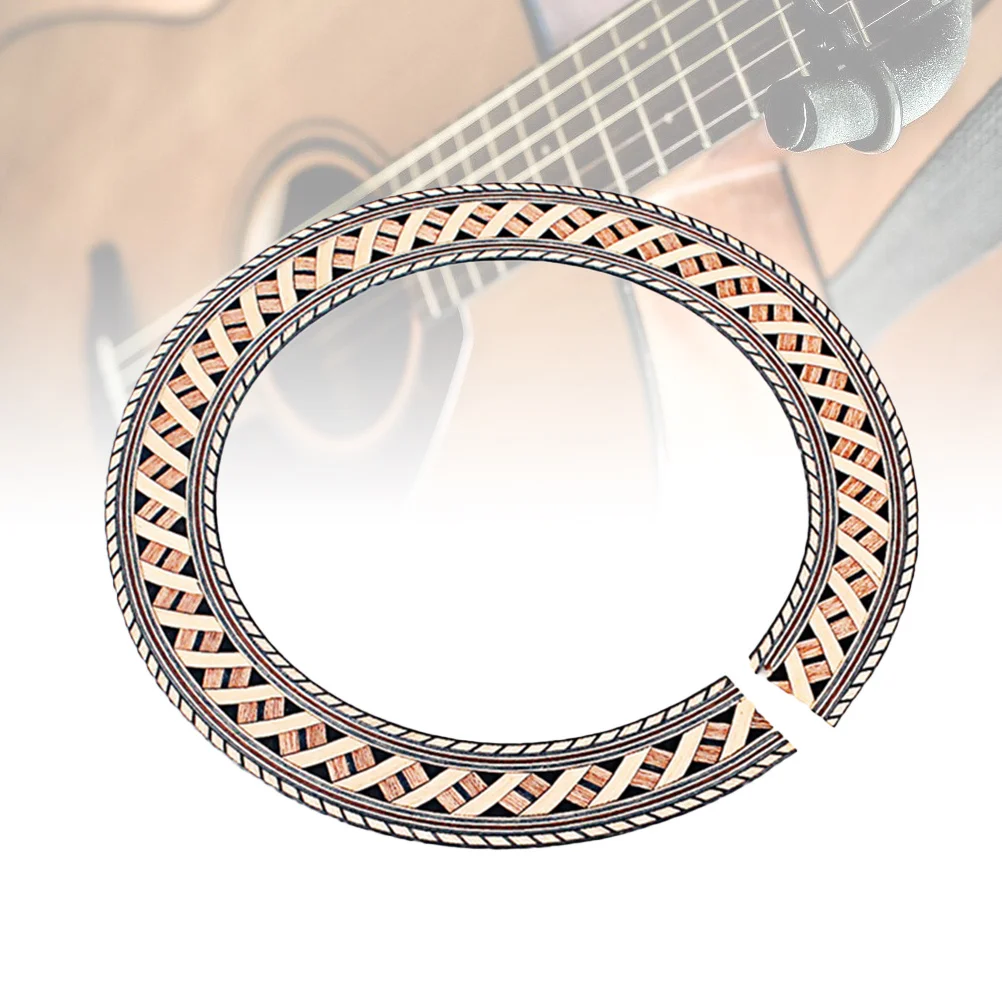 

Guitar Rosette Inlay Curved Strips 93Mm Wood Sound Hole Decoration Abalone Design For Acoustic Guitar Accessory Instrument