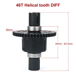 YSIDO Metal Steel 46T middle central Differential Gear Set 8009 for ZD Racing 1/8 08421 08423 08427 RC Buggy Monster Truck Car