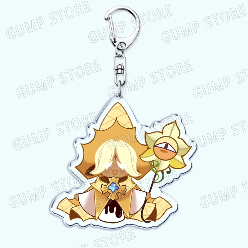 Cute Game Cookie Run Kingdom Chibis Keychains for Accessories Bag Shadow Milk Pure Vanilla Cookie Keyrings Jewelry Fans Gifts