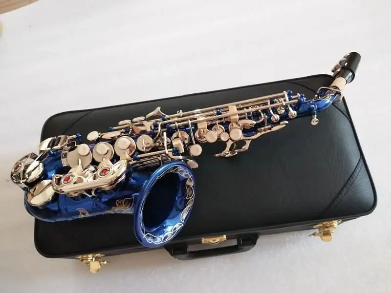 B-flat bent soprano saxophone gold-plated key surface does not fade professional-grade tone saxo soprano jazz instrument