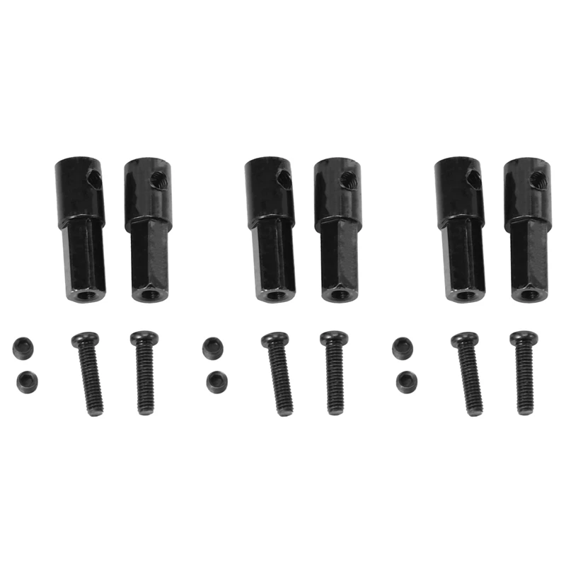 

6Pcs Metal Rear Axle Shaft Adapter Accessories For WPL D12 C14 C24 C34 B24 B36 MN D90 D91 MN99S RC Car Parts-AT35