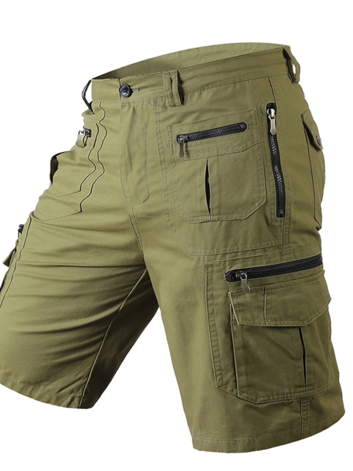 

Men's Loose Straight Leg Cotton Cargo orts Summer Faion Casual mid Waist Workwear Antimicrobial Busin Gentleman Sle