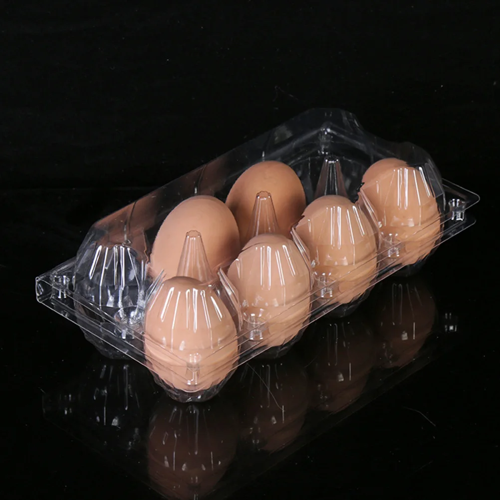 

30pcs 8 Grids Portable Transparent Egg Storage Box Holder Container For Refrigerator Camping Mini Size Large Capacity No Shake