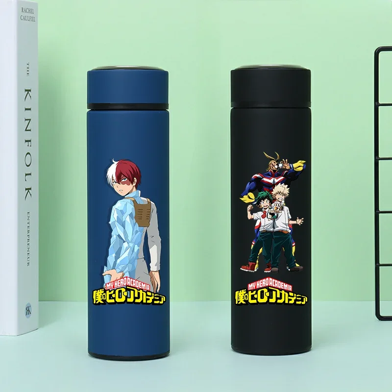 Bouteille Thermos en Acier Inoxydable Grande Capacité 500ML My Hero Academia – Tasse Portable pour Adulte, Idéale pour l'Extérieur et l'École, Cadeau Parfait