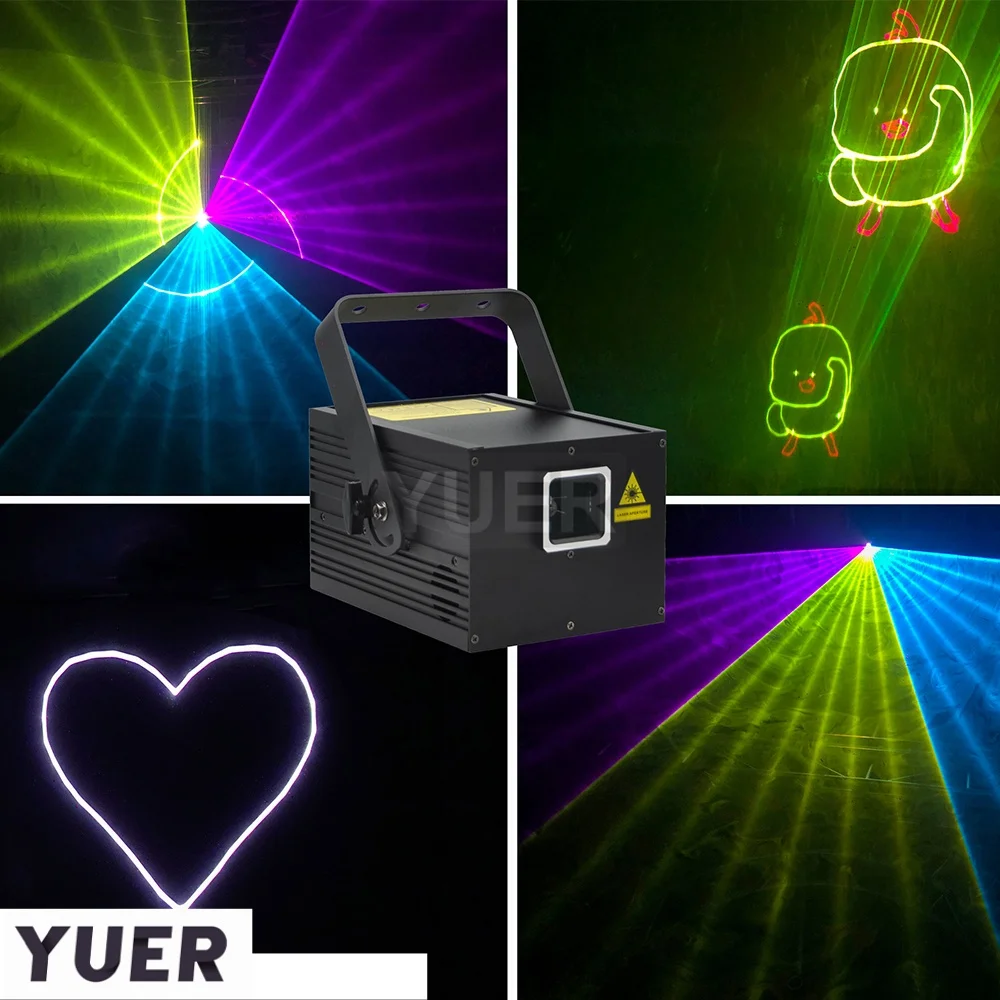 2Pcs/lot 2W ILDA RGB Animation Beam Scanner Stage Laser Light Projector DJ Disco Bar Club Party Wedding Xmas Effect Show Lamp