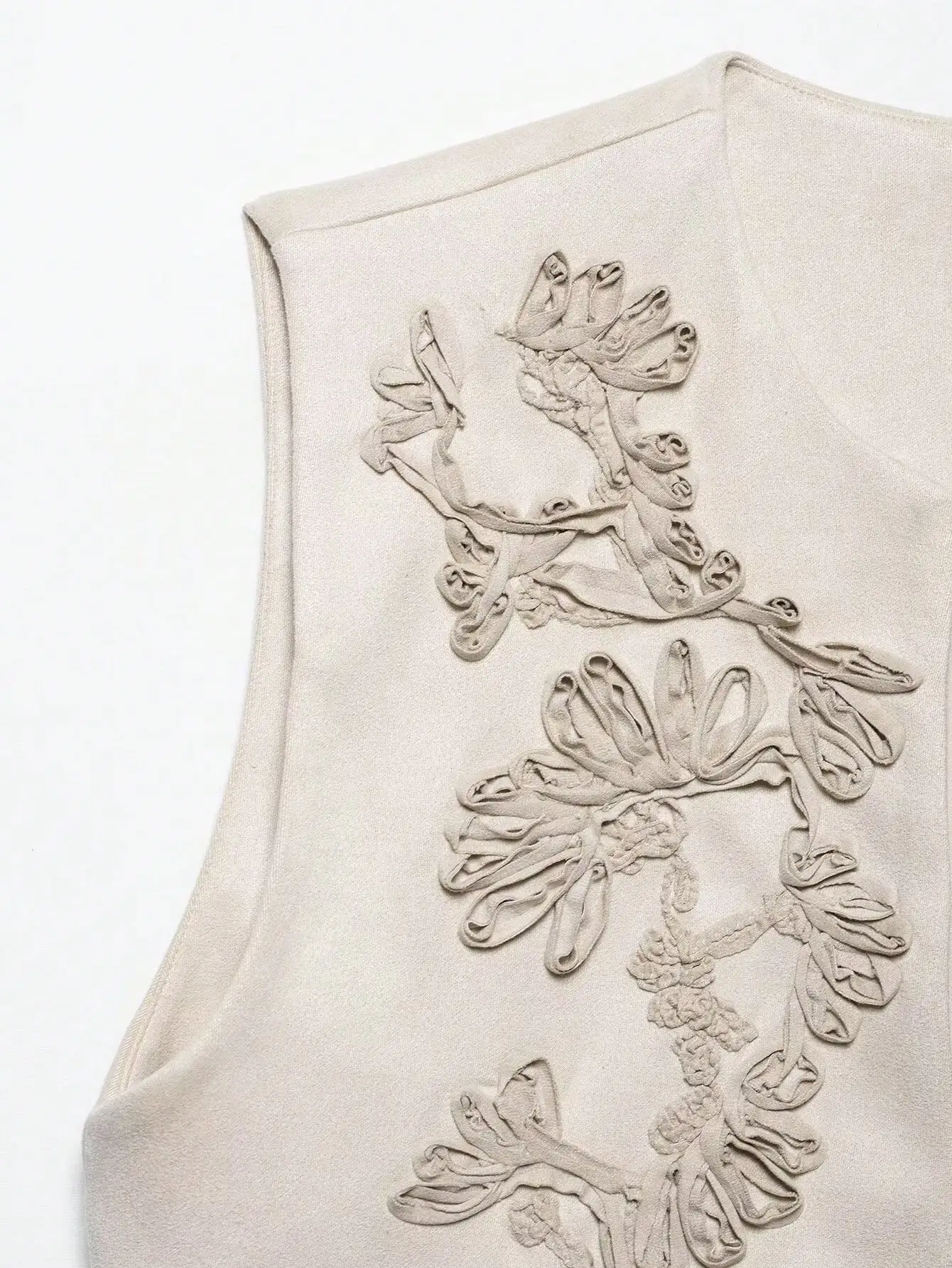 HH Elegante Damen O-Ausschnitt Weste Ärmellos Locker Sitzendes Tanktop Büro-Arbeitskleidung Business Casual Schicke High-Street-Mode Damenwesten – Detail 4