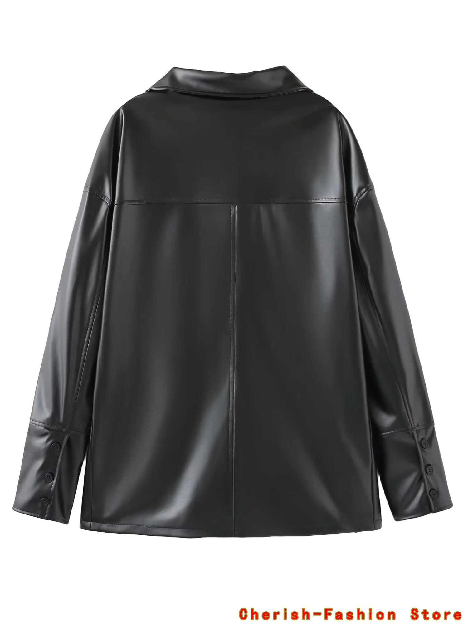 Chaqueta de piel sintética de PU para mujer, fajas sueltas, chaquetas de motorista informales, prendas de vestir femeninas, Tops de estilo BF, chaqueta de cuero negro, gabardina caliente