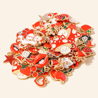 30pcs Mixed Colorful Enamel Flower Animal Hearts Charms Pendants for Earrings Necklaces DIY Handmade Jewelry Making Accessories